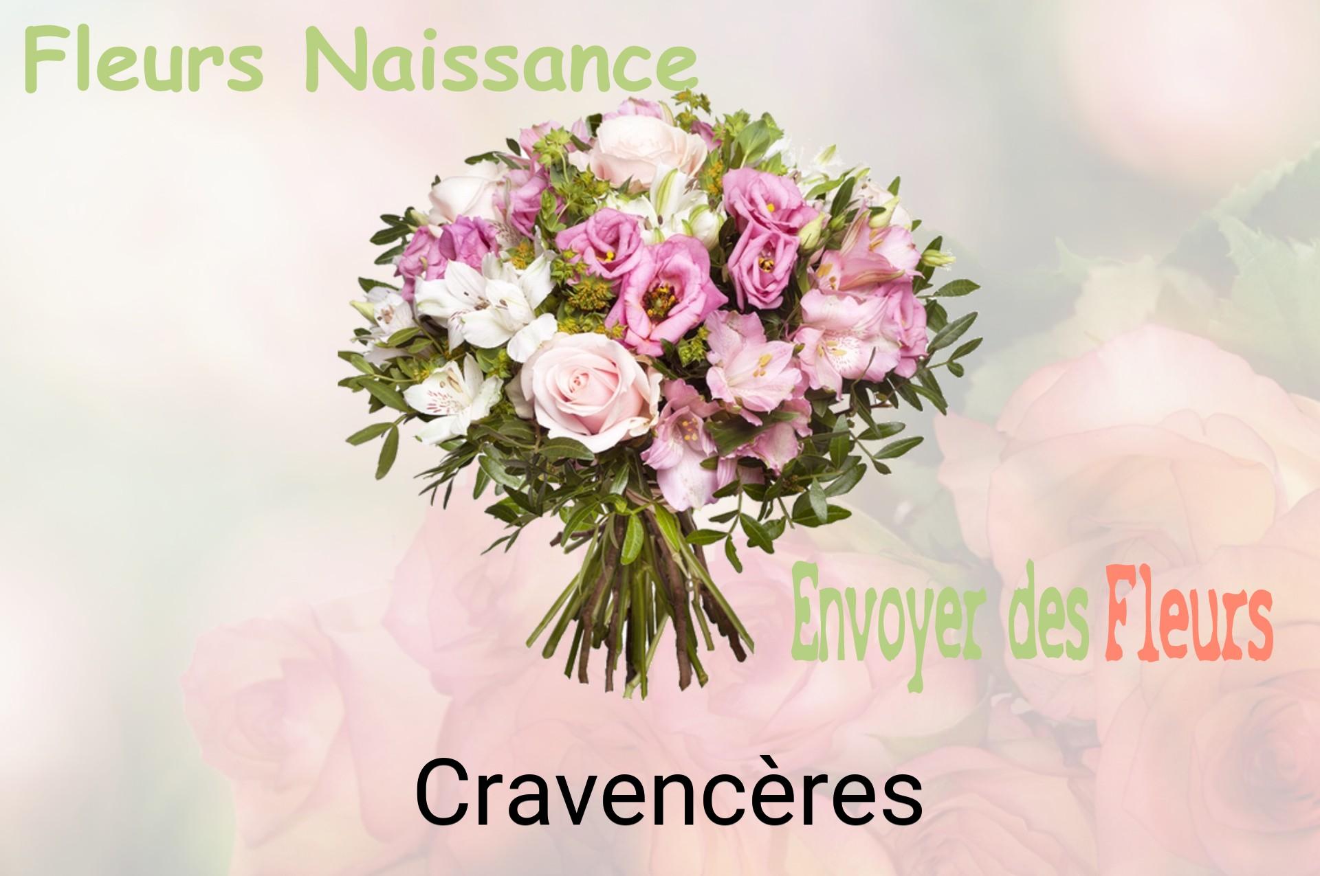 Bouquet de fleurs de naissance livré à Cravencères